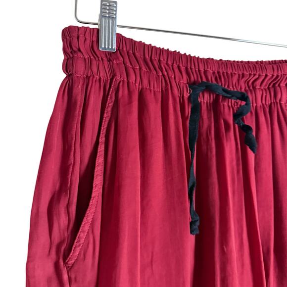 Isabel Marant Etoile Berry Red Drawstring Mini Skirt Size S - Picture 2 of 10